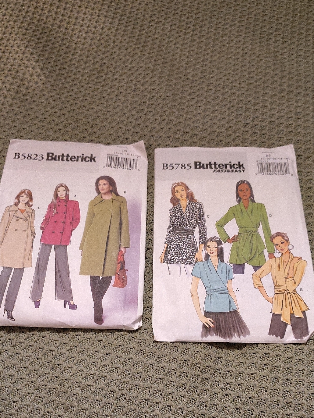 Butter B5823 Coats in Pink, Green, Beige